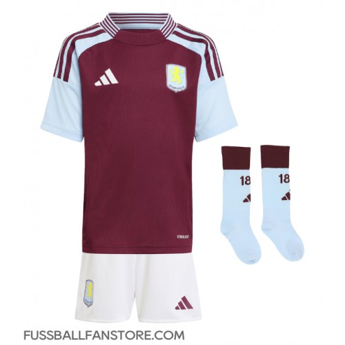 Aston Villa Matty Cash #2 Replik Heimtrikot Kinder 2024-25 Kurzarm (+ Kurze Hosen)